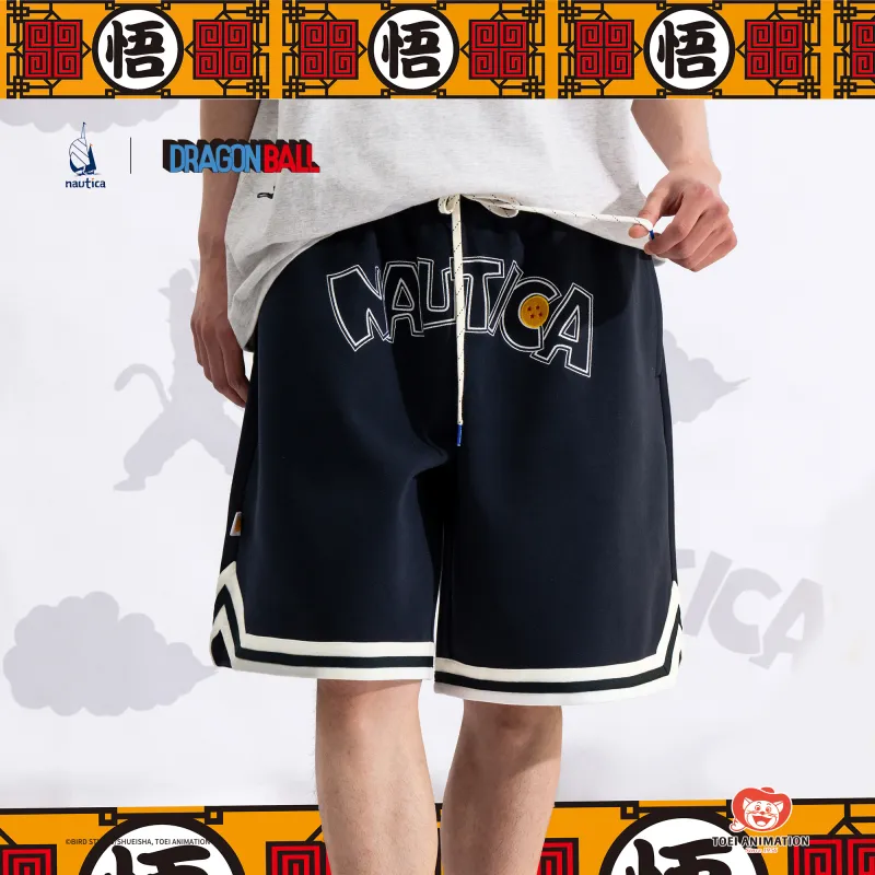 Nautica White Sail x LONGZHULIANMINGXILIE Knitted Fabric Casual Shorts Unisex-10