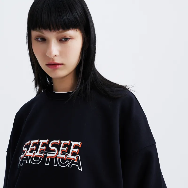 See See X Nautica White Sail Nautica White Sail X SEE SEE Co branded Series Sweatshirts Unisex-22