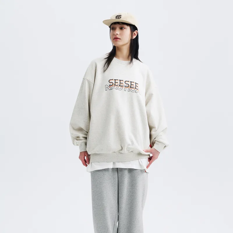 See See X Nautica White Sail Nautica White Sail X SEE SEE Co branded Series Sweatshirts Unisex-17
