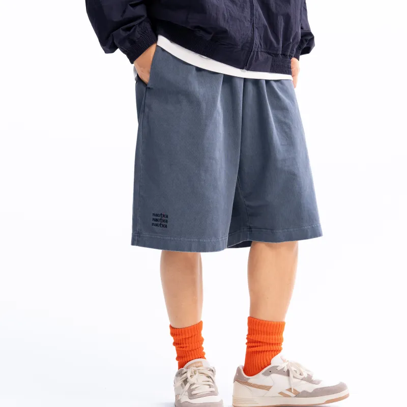 Nautica White Sail Nautica White Sail X Hirotsu Yumoto Co titled Series Casual Shorts Unisex-3