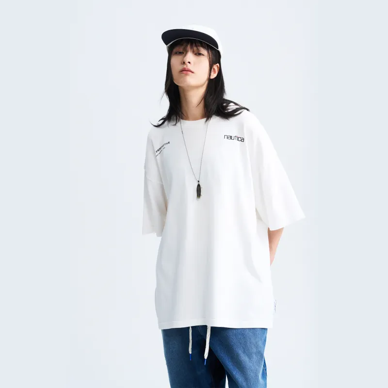 Nautica White Sail T Shirt Unisex-2