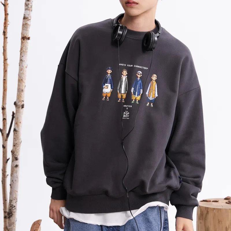 Nautica White Sail Sweatshirts Unisex-24