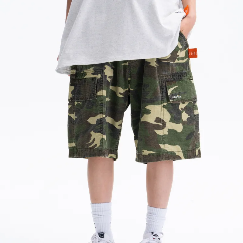 Nautica White Sail Nautica White Sail X Hirotsu Yumoto Co titled Series Casual Shorts Unisex Camouflage-2
