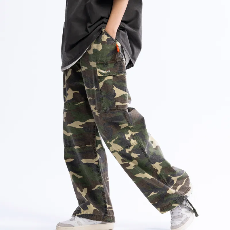 Nautica White Sail Nautica White Sail X Hirotsu Yumoto Co titled Series Casual Pants Men Camouflage-4