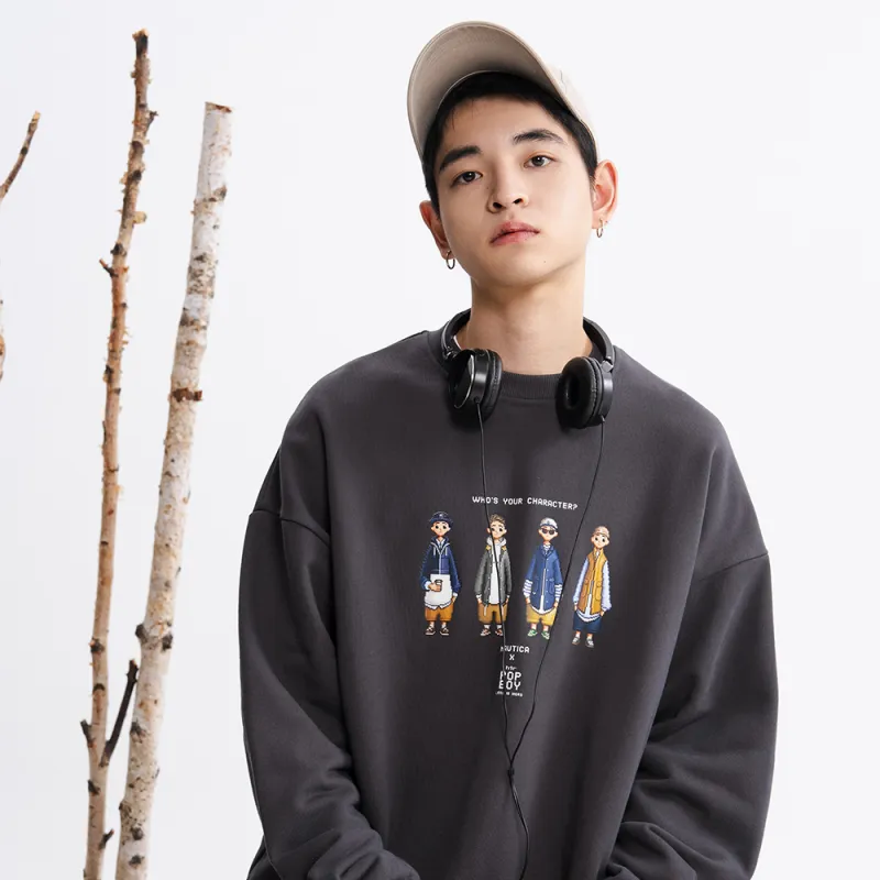 Nautica White Sail Sweatshirts Unisex-23
