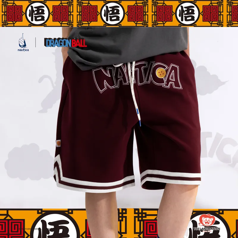 Nautica White Sail x LONGZHULIANMINGXILIE Knitted Fabric Casual Shorts Unisex-4