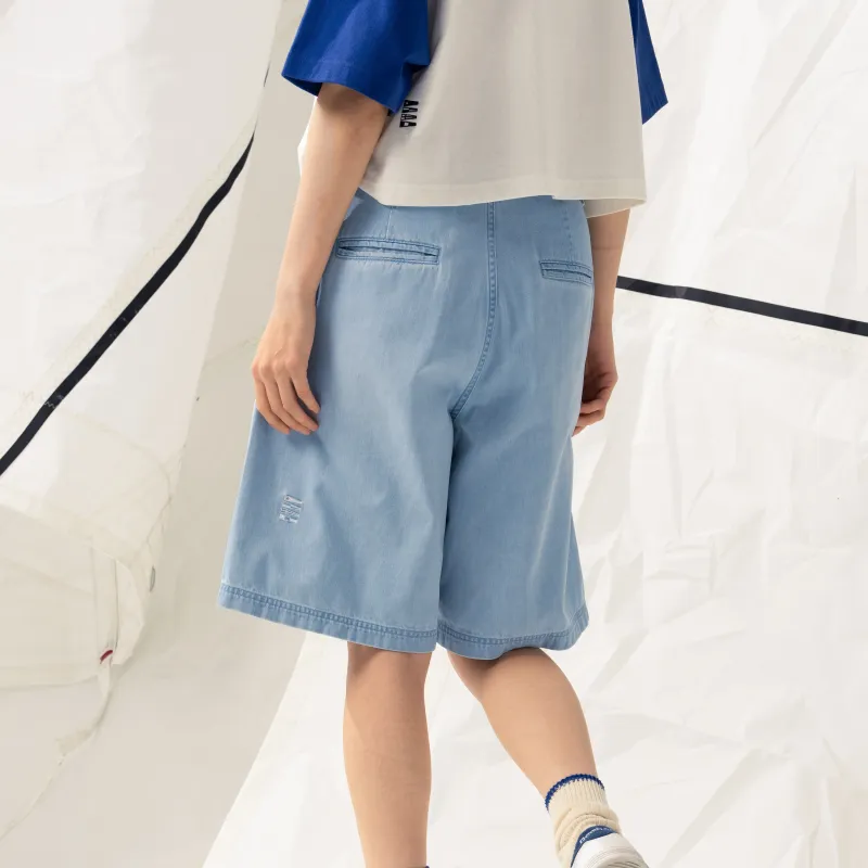 Nautica White Sail Nautica White Sail SS24 Denim Shorts Unisex Light Blue-6