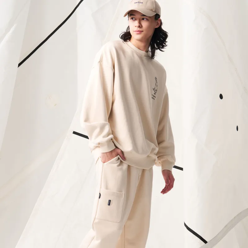 Nautica White Sail Sweatshirt Men's-2