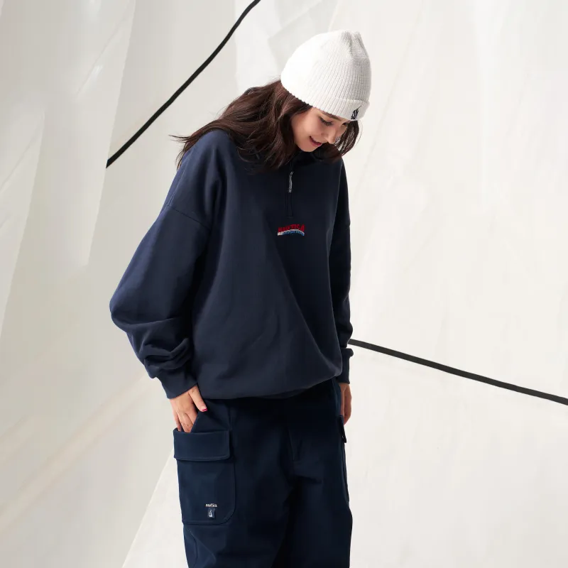 Nautica White Sail Sweatshirt Men's Navy Blue-4
