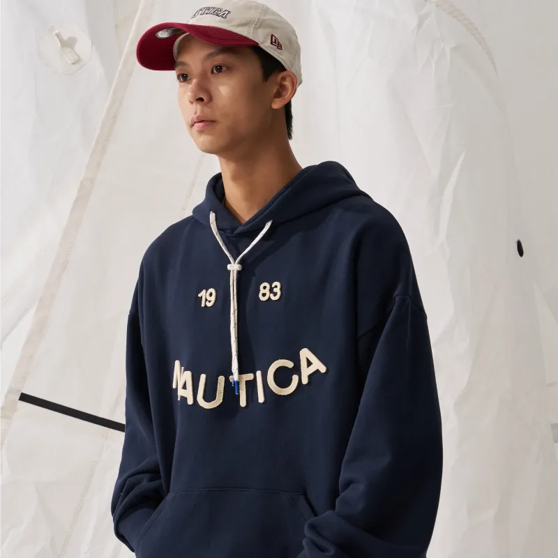 Nautica White Sail Long-Sleeved Sweatshirt Unisex-2