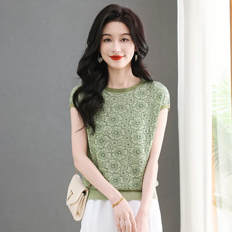 Mu Qingqing T Shirts Women's Pea Green-2