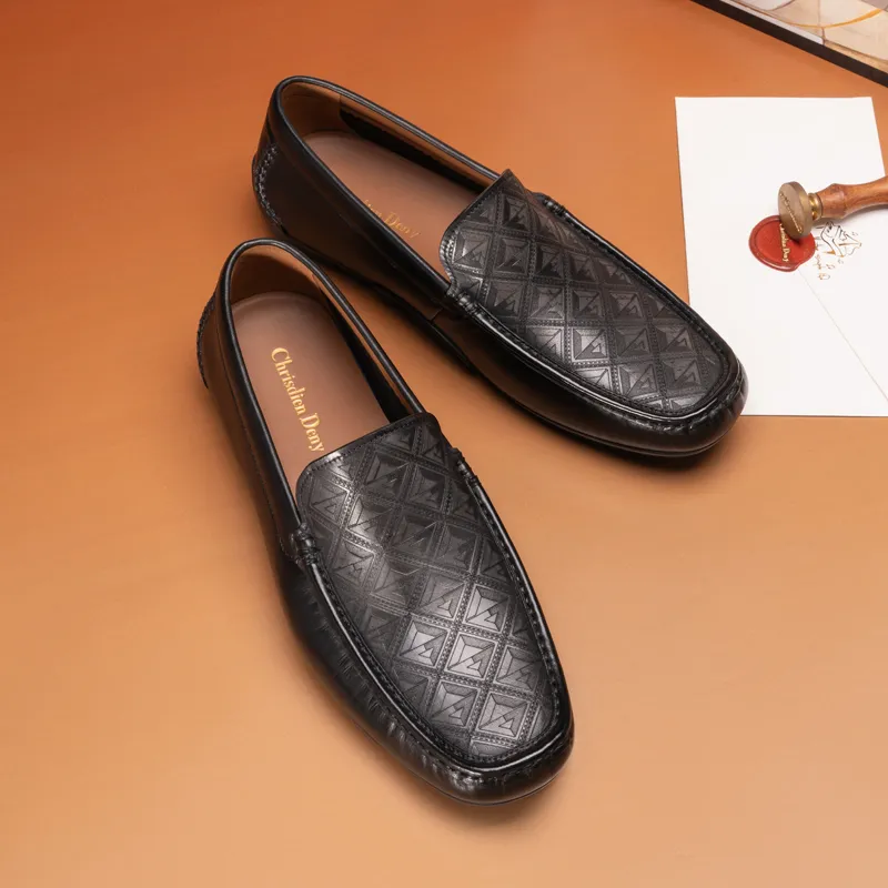 CHRISDIEN DENY Loafers Men Black/Yellow Brown-5