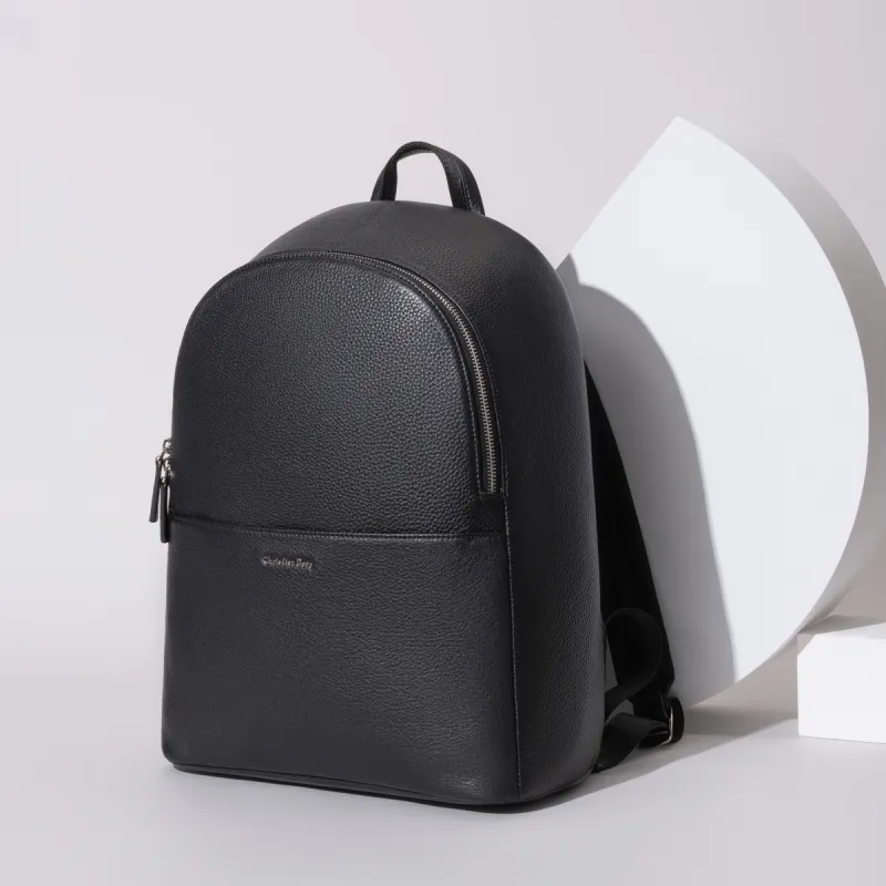 Chrisdien Deny Cow Leather Backpack Men's Black-7