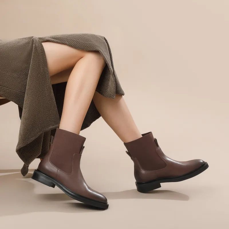 Chrisdien Deny Ankle Boots 3CM Women's Chocolate-5