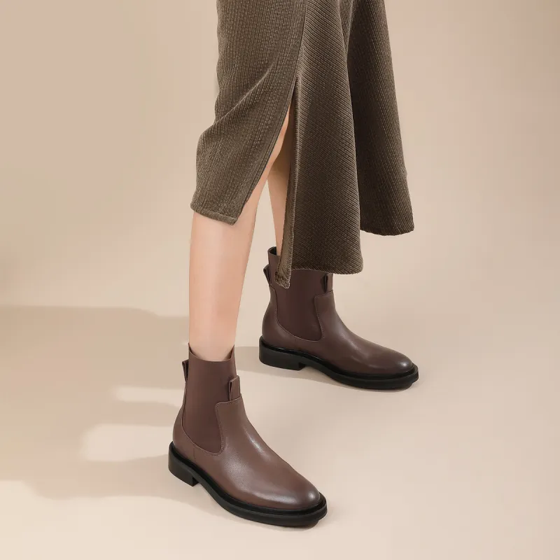 Chrisdien Deny Ankle Boots 3CM Women's Chocolate-4