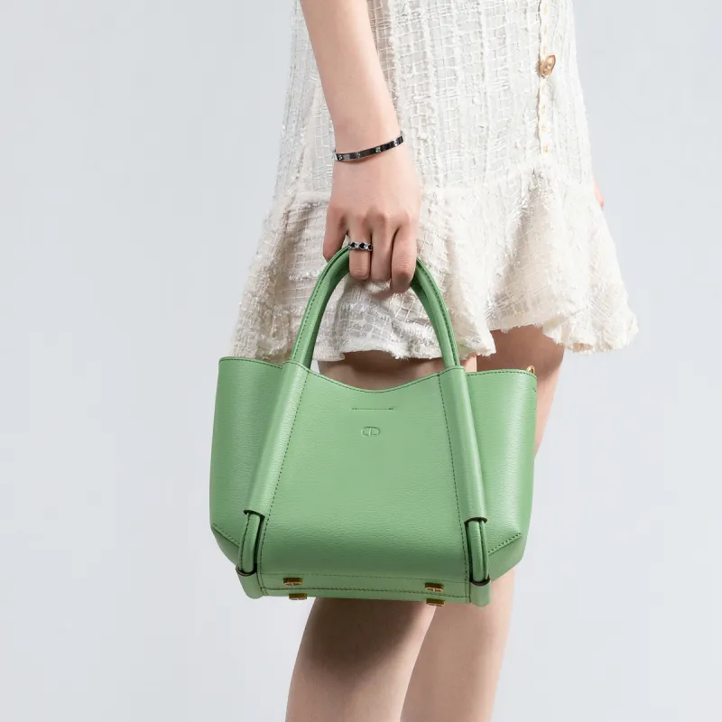 Chrisdien Deny Split Cow Leather Basket Bag, Shoulder Bag, Crossbody Bag, Handbag Regular Women's Multicolor-20