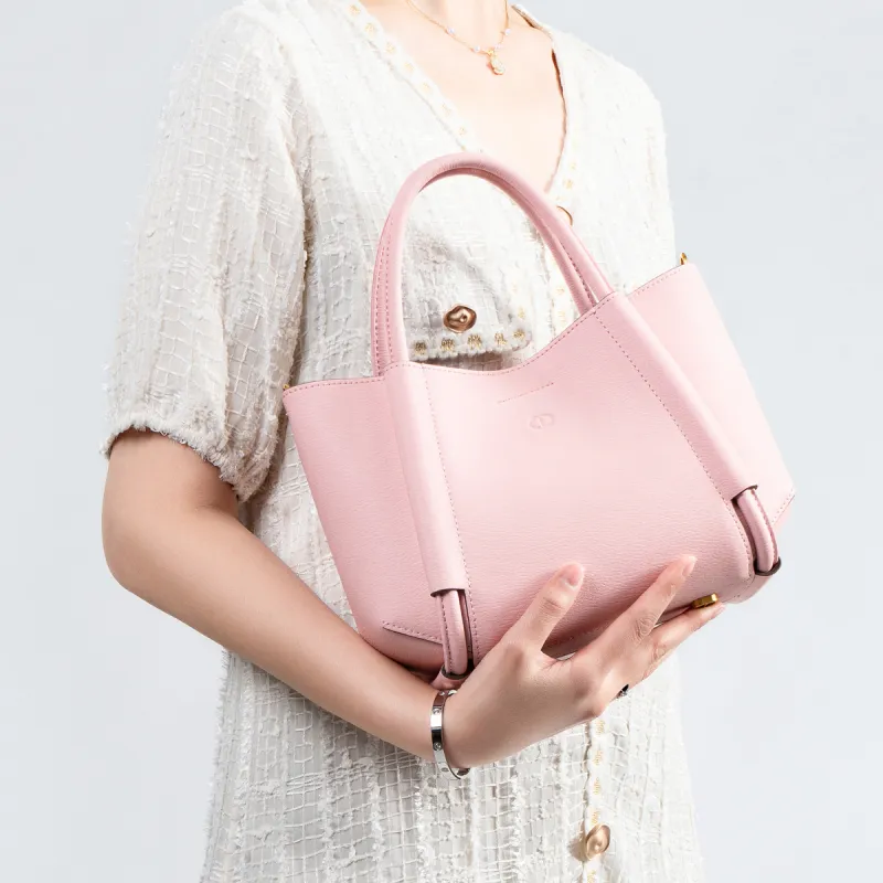 Chrisdien Deny Split Cow Leather Basket Bag, Shoulder Bag, Crossbody Bag, Handbag Regular Women's Multicolor-4