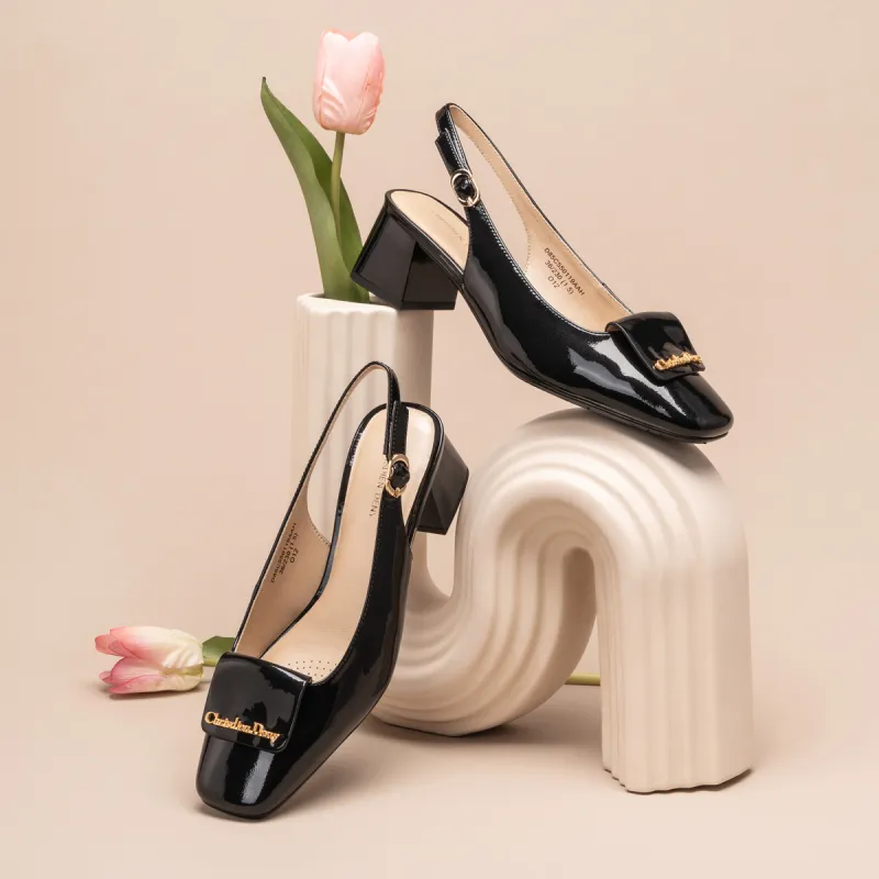 Chrisdien Deny Block Heel High Heels 5.5CM Women's-6