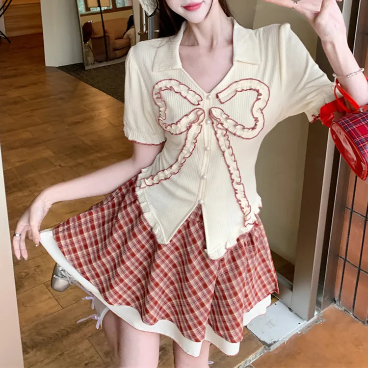 TORIGHT Two Piece Skirt Sets Women's-5