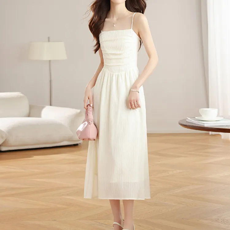 TORIGHT Slip Dress Women's Beige Apricot-4