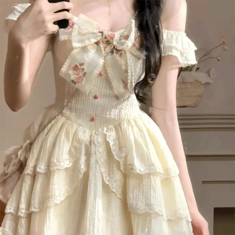 TORIGHT Slip Dress Women's Cream Apricot-3