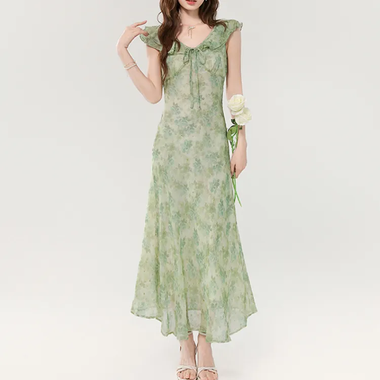 TORIGHT Sleeveless Dress Women's Light Green-2