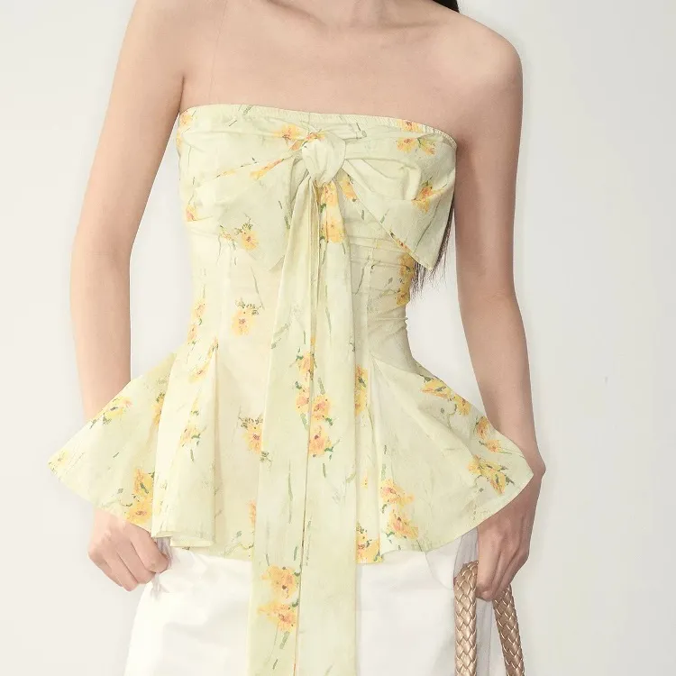 KUNZHUDAXIANG Strapless Top Women's-2