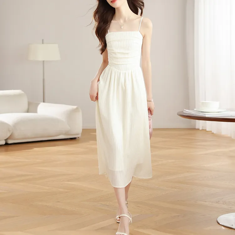 TORIGHT Slip Dress Women's Beige Apricot-6