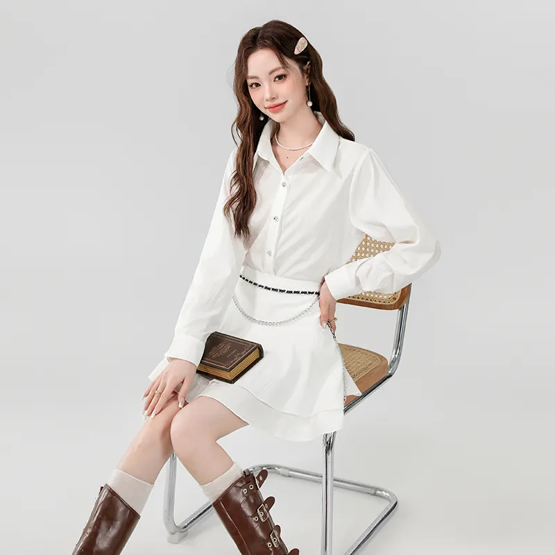TORIGHT Skirt Set Women's White-3