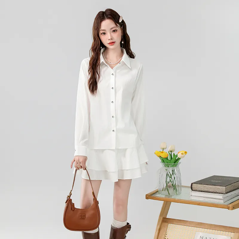 TORIGHT Skirt Set Women's White-4