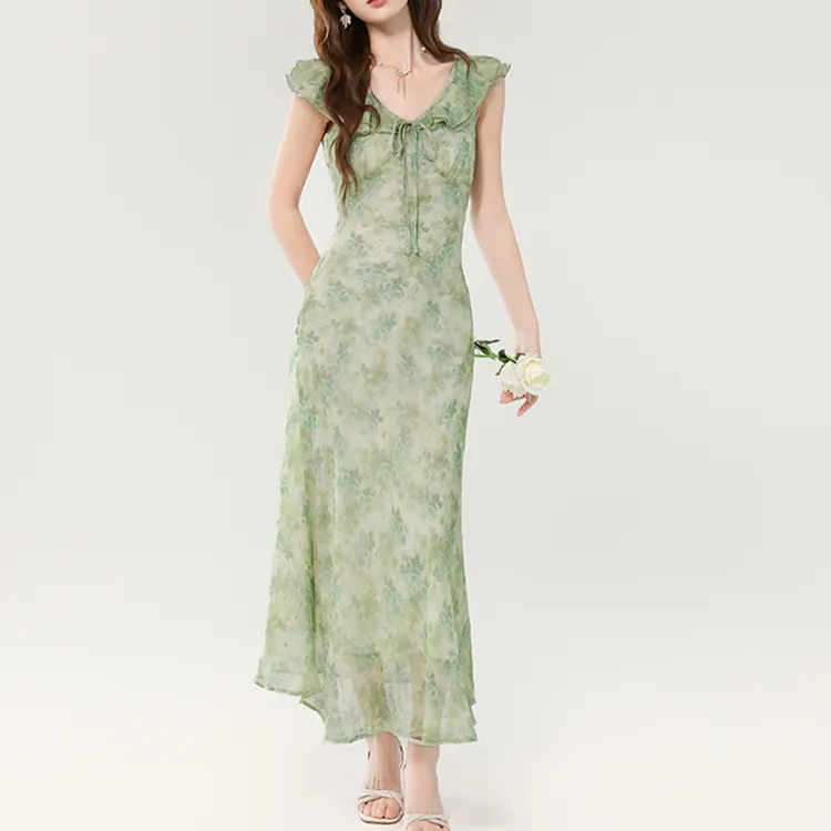 TORIGHT Sleeveless Dress Women's Light Green-4