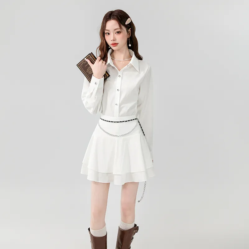 TORIGHT Skirt Set Women's White-5