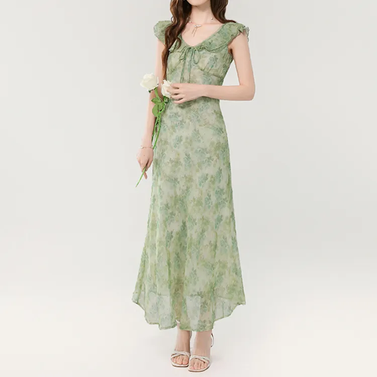 TORIGHT Sleeveless Dress Women's Light Green-5