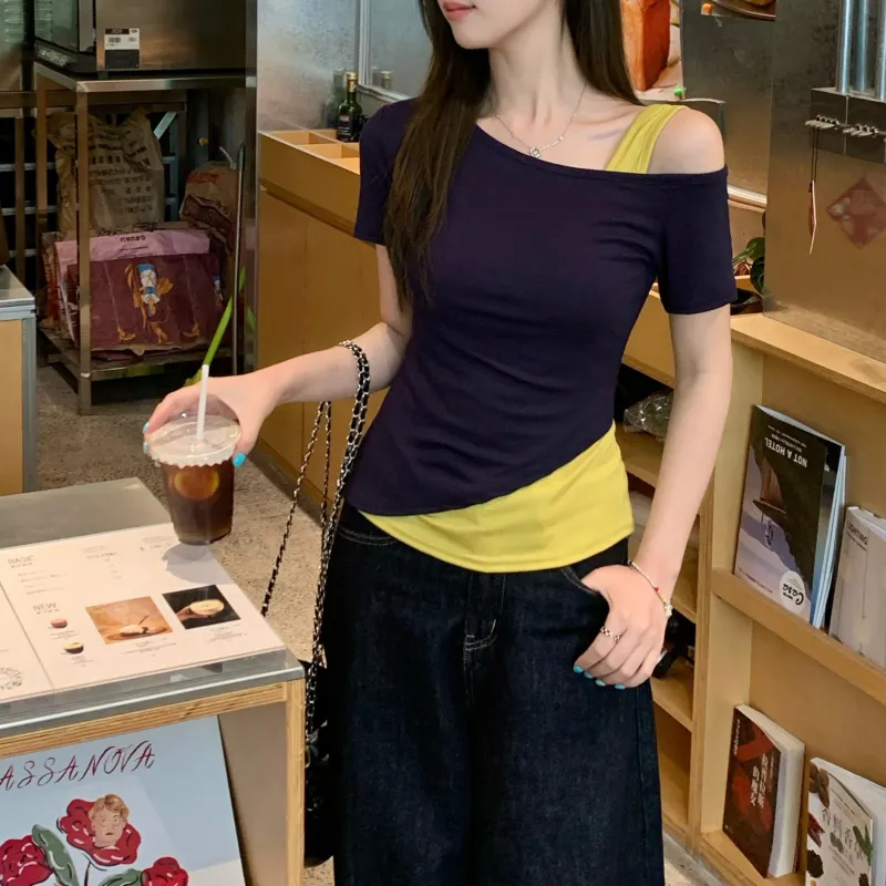 TORIGHT T Shirts Women's Image Color+Bowknot Hair Tie Comes With-5