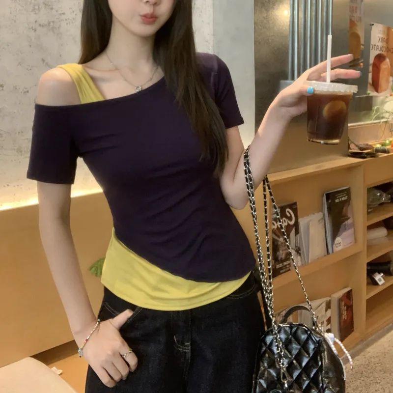 TORIGHT T Shirts Women's Image Color+Bowknot Hair Tie Comes With-4