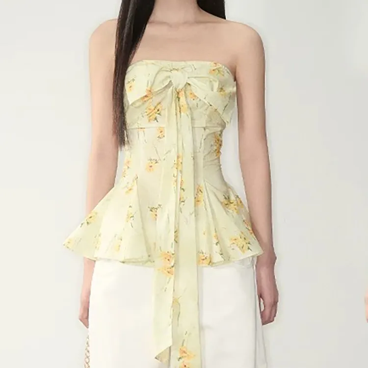 KUNZHUDAXIANG Strapless Top Women's-6
