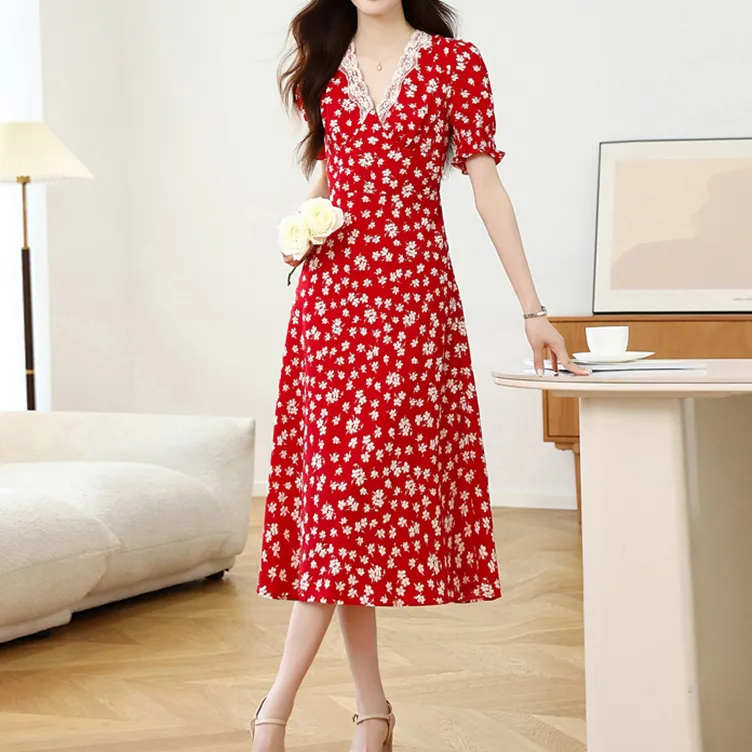 TORIGHT Short Sleeved Dress Women's-6