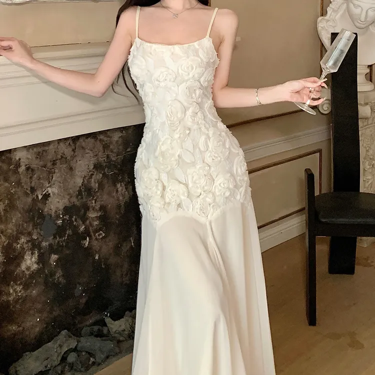TORIGHT Slip Dresses Women's Light Apricot+Bowknot Hair Tie Comes With-3