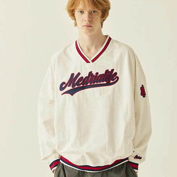 MEDRIA Sweatshirt Unisex White Red-3
