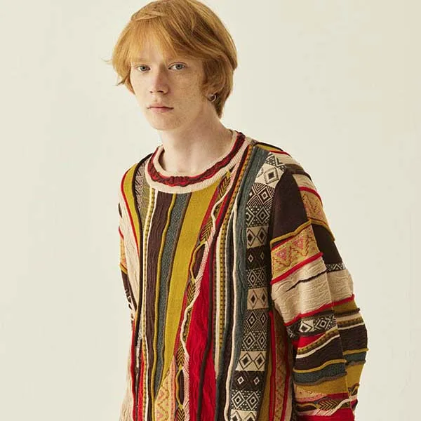 MEDRIA Knitwear Unisex Yellow Red-5