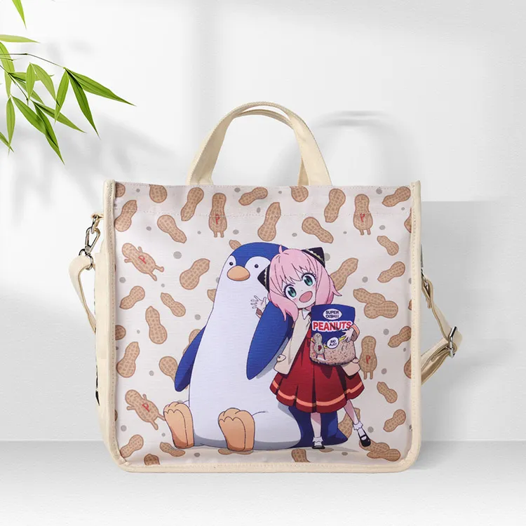 WOOLOO STAR Canvas Shoulder Bag Unisex I And Cute Pet Design-2