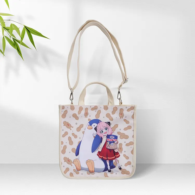 WOOLOO STAR Canvas Shoulder Bag Unisex I And Cute Pet Design-1