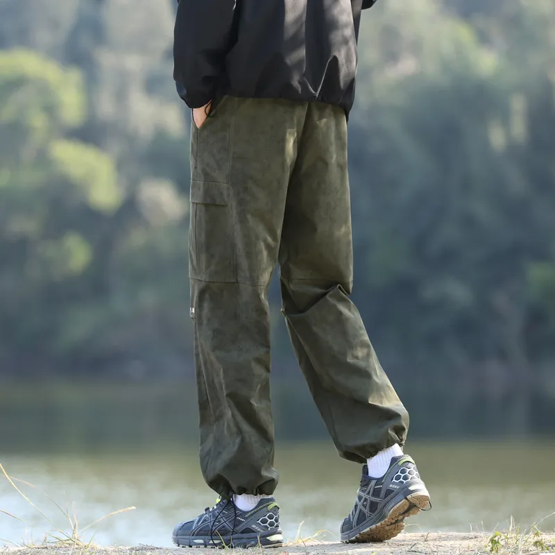 SWAMP AREA Cargo Pants Unisex Black-14