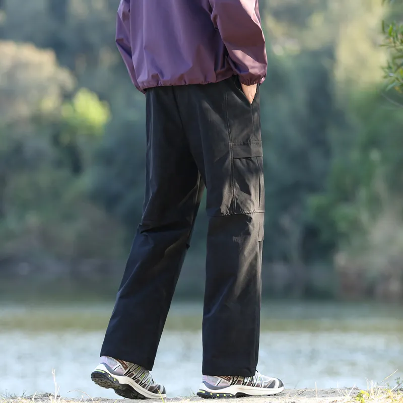 SWAMP AREA Cargo Pants Unisex Black-4
