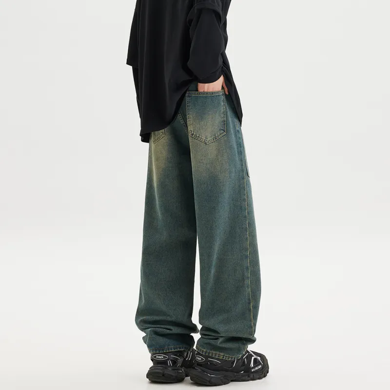 SWAMP AREA Jeans Unisex Vintage Blue-3