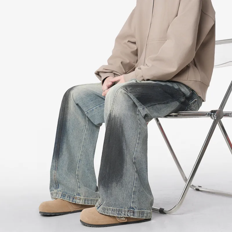 SWAMP AREA Jeans Unisex Vintage Blue-4