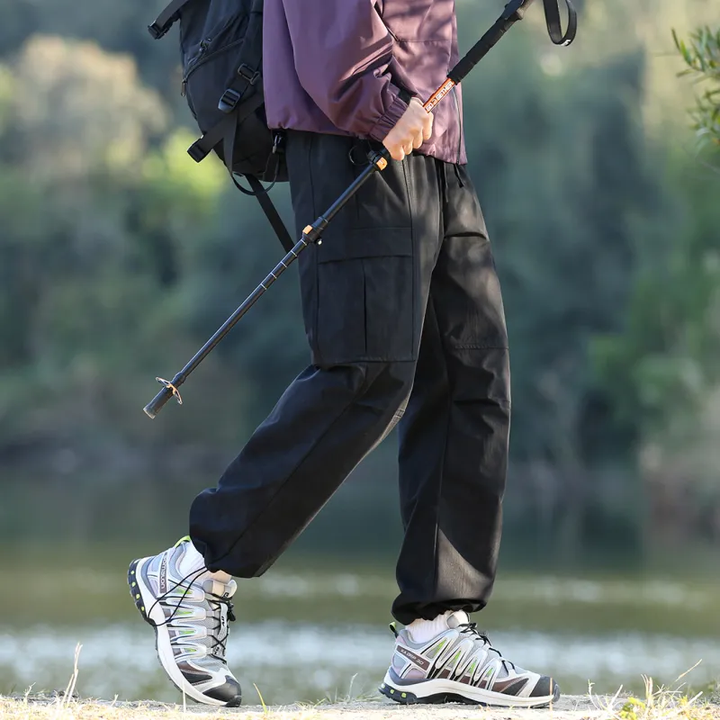 SWAMP AREA Cargo Pants Unisex Black-3
