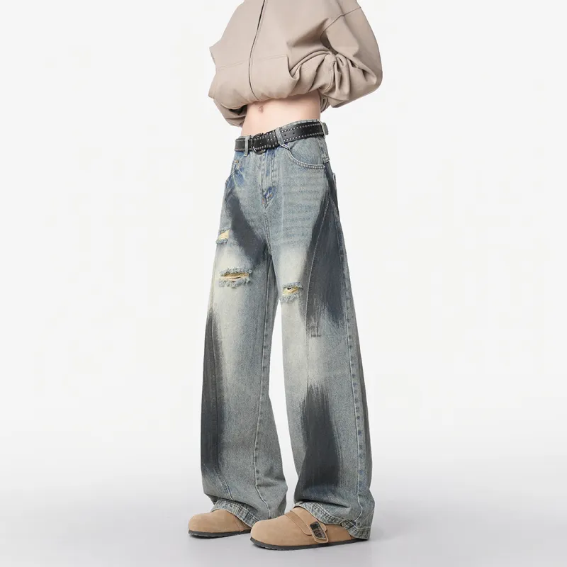 SWAMP AREA Jeans Unisex Vintage Blue-2