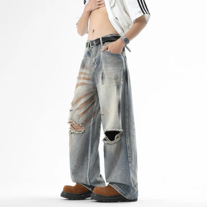 SWAMP AREA Jeans Unisex Vintage Blue-2