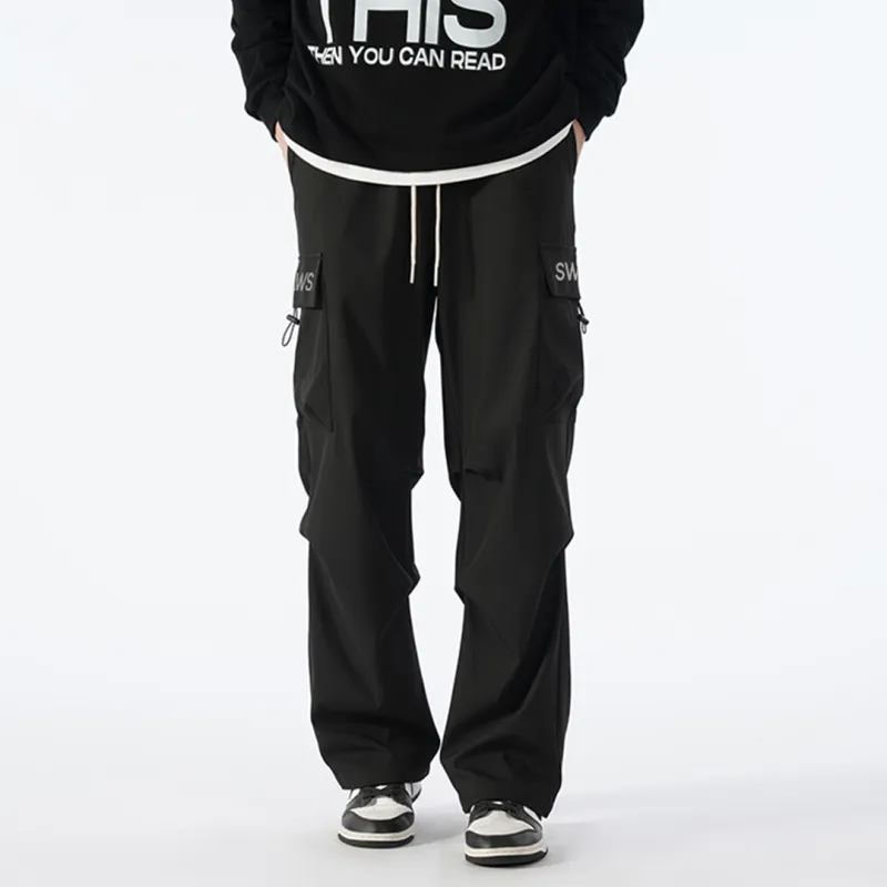 SWAMP AREA Casual Pants Unisex Black-2